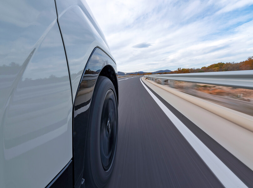 Car in motion detail